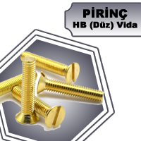 Pirinç HB (Düz Havşa Baş) Vida