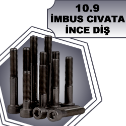 İMBUS CIVATA DIN912 10.9 KALİTE (İnce Diş)
