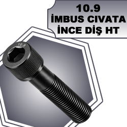 İMBUS CIVATA DIN912 10.9 KALİTE İNCE YARIM DİŞ