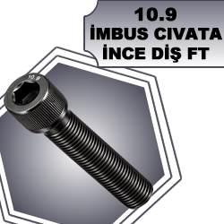 İMBUS CIVATA DIN912 10.9 KALİTE İNCE TAM DİŞ