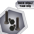 DIN961 ALTIKÖŞE BAŞLI İNCE DİŞ TAM PASO CİVATA