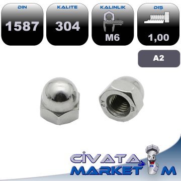 M6 ŞAPKALI SOMUN A2 DIN1587