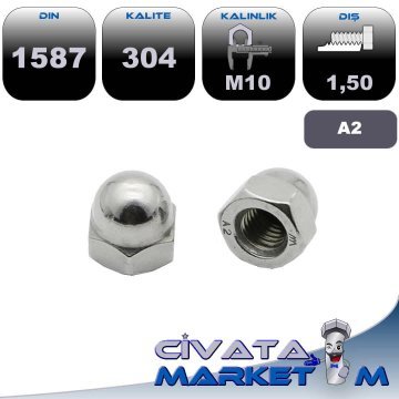 M10 ŞAPKALI SOMUN A2 DIN1587