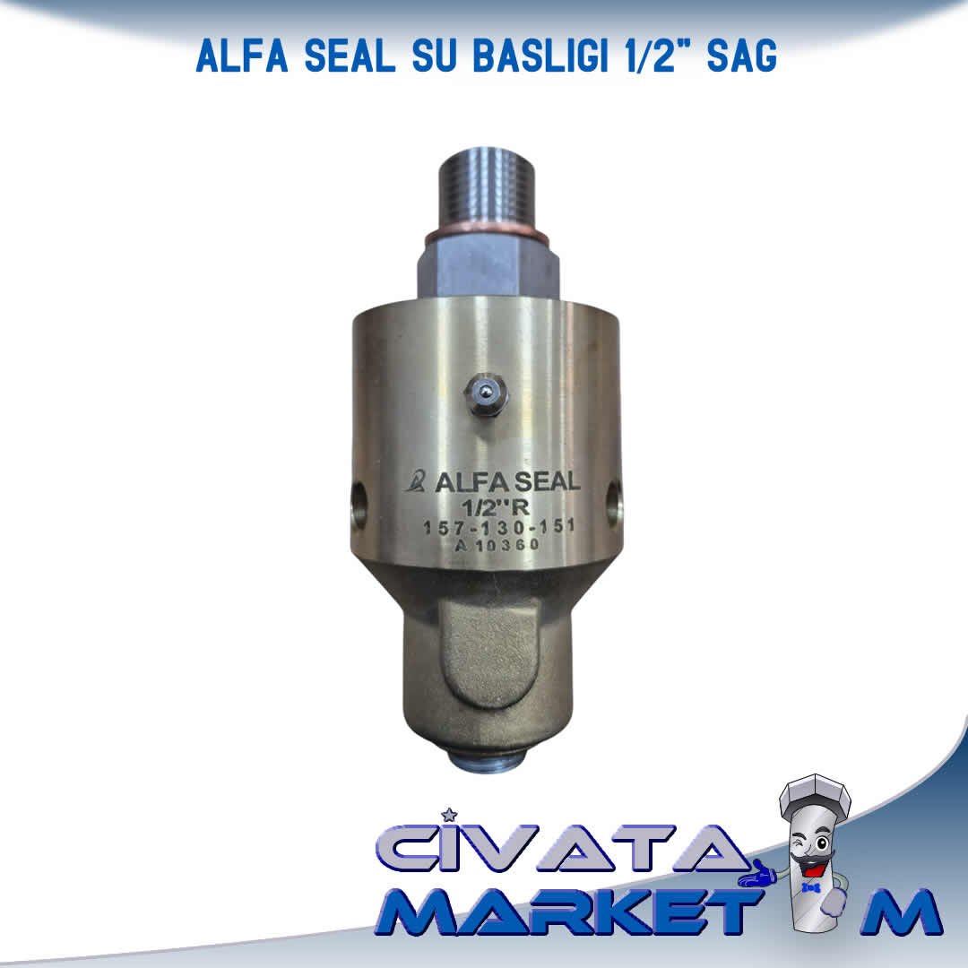 1/2'' SU BAŞLIĞI (Rotary Joint) SAĞ DİŞ - ALFA SEAL