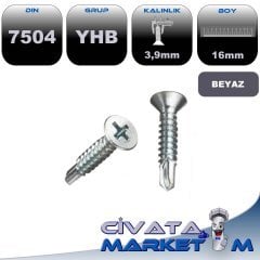 3,9x16 YHB MATKAP UCLU VİDA DIN7504 BYZ