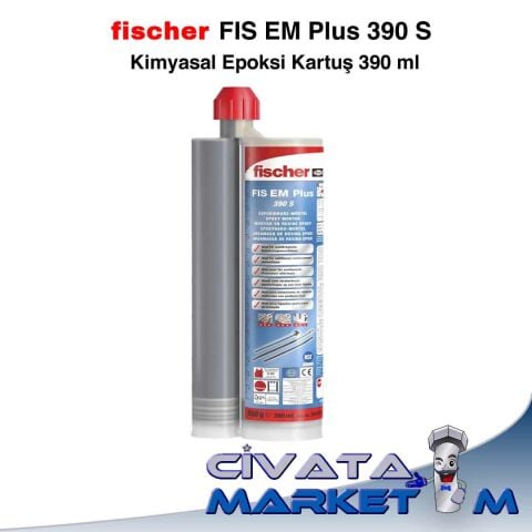 FISCHER FIS EM Plus 390 S Kimyasal Epoksi Kartuş 390 ml - 20 Adet (KOVA)