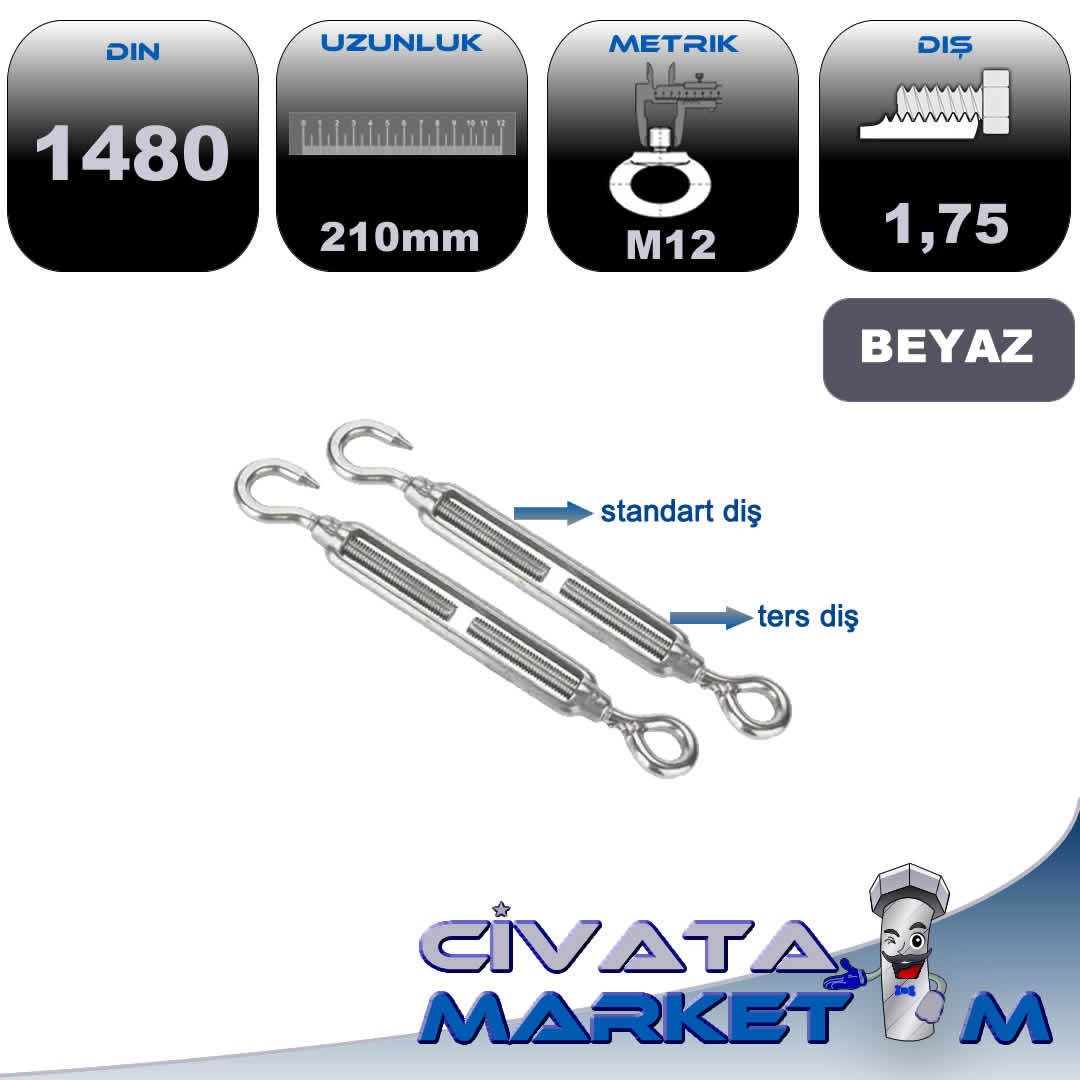 DIN1480 GERDİRME M12x1,75