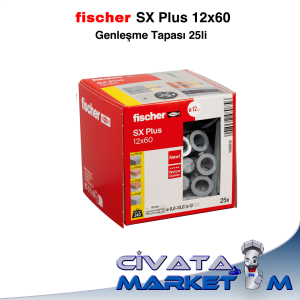 fischer Plastik Dübel SX Plus 12x60 - 25li