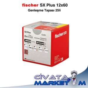 fischer Plastik Dübel SX Plus 12x60 - 25li