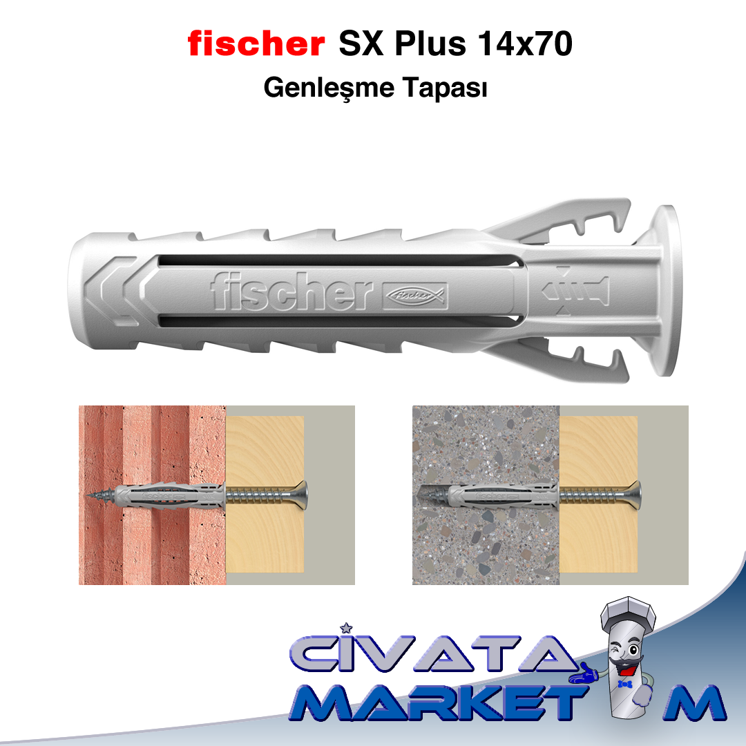 fischer Plastik Dübel SX Plus 14x70