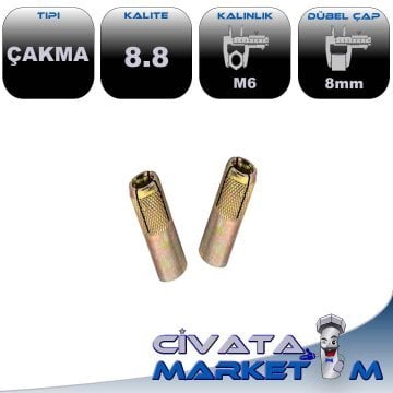 M6 ÇAKMA DÜBEL