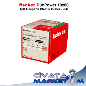 fischer DuoPower 10x80 Çift Bileşenli Dübel - 25li