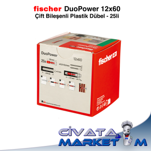 fischer DuoPower 12x60 Çift Bileşenli Dübel - 25li