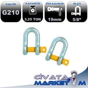 G210 TONAJLI KİLİT (DÜZ) 5/8'' 3,25 TON