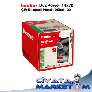 fischer DuoPower 14x70 Çift Bileşenli Dübel - 20li