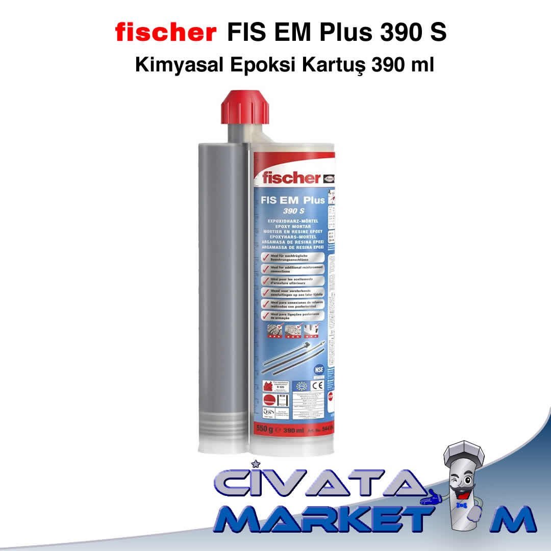 FISCHER FIS EM Plus 390 S Kimyasal Epoksi Kartuş 390 ml