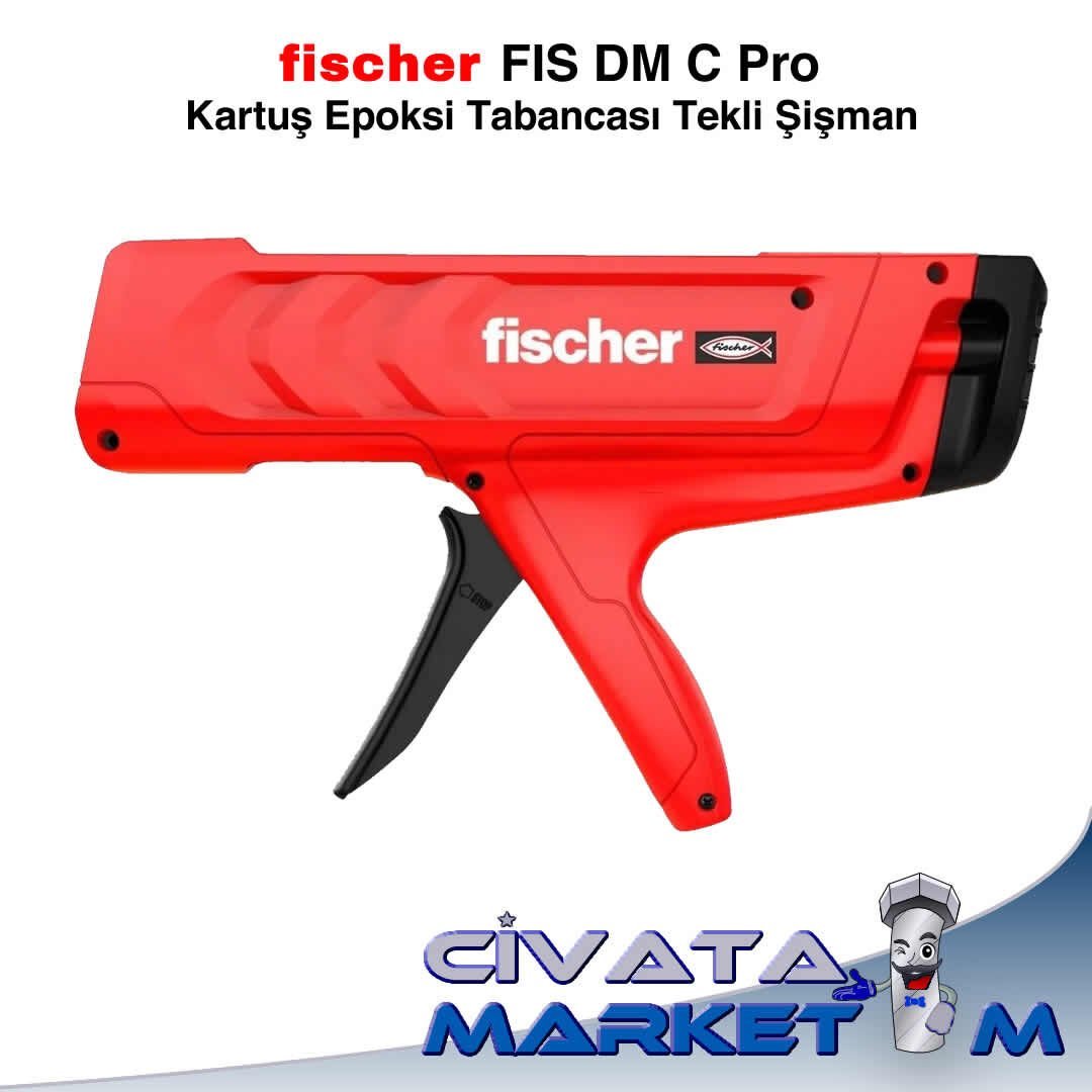 FISCHER FIS DM C Pro Kartuş Epoksi Tabancası Tekli Şişman Epoksiler için