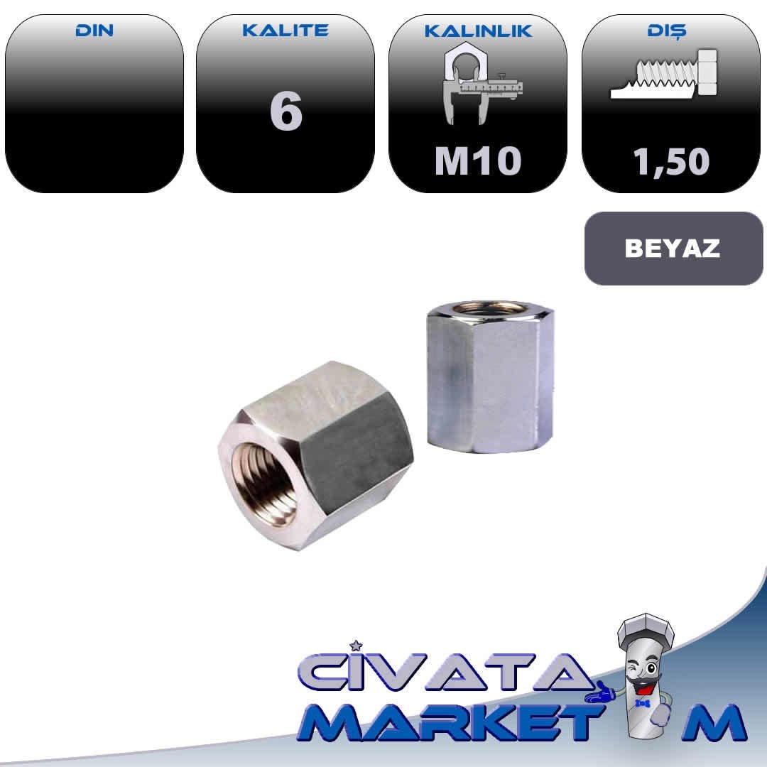 M10 TAKVİYELİ SOMUN GALV. DIN 6330 CL.6