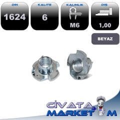 M6 AĞAÇ SOMUNU GALV. DIN 1624 CL.6
