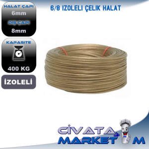 6/8 İZOLELİ ÇELİK HALAT