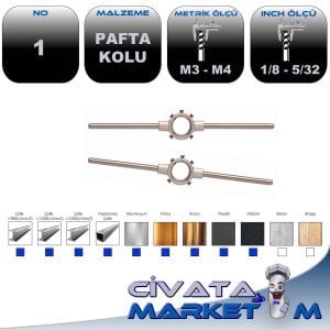 PAFTA KOLU   200,0    /   M 3 - M 4                 1/8 - 5/32