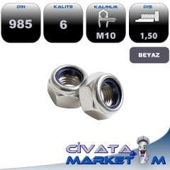 M10 FİBERLİ SOMUN GALV. DIN985 CL.6