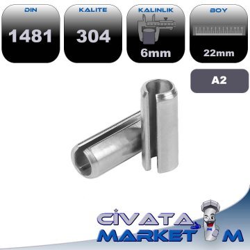 6*22 YARIKLI PİM A2 304