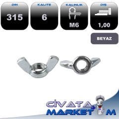 M6 KELEBEK SOMUN GALV. DIN315