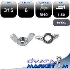 M10 KELEBEK SOMUN GALV. DIN315