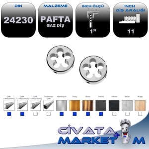 1'' GAZ DİŞ PAFTA