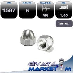 M6 KÖR SOMUN GALV. DIN1587 CL.6