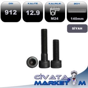 M24*140 İMBUS CİVATA DIN 912 12.9