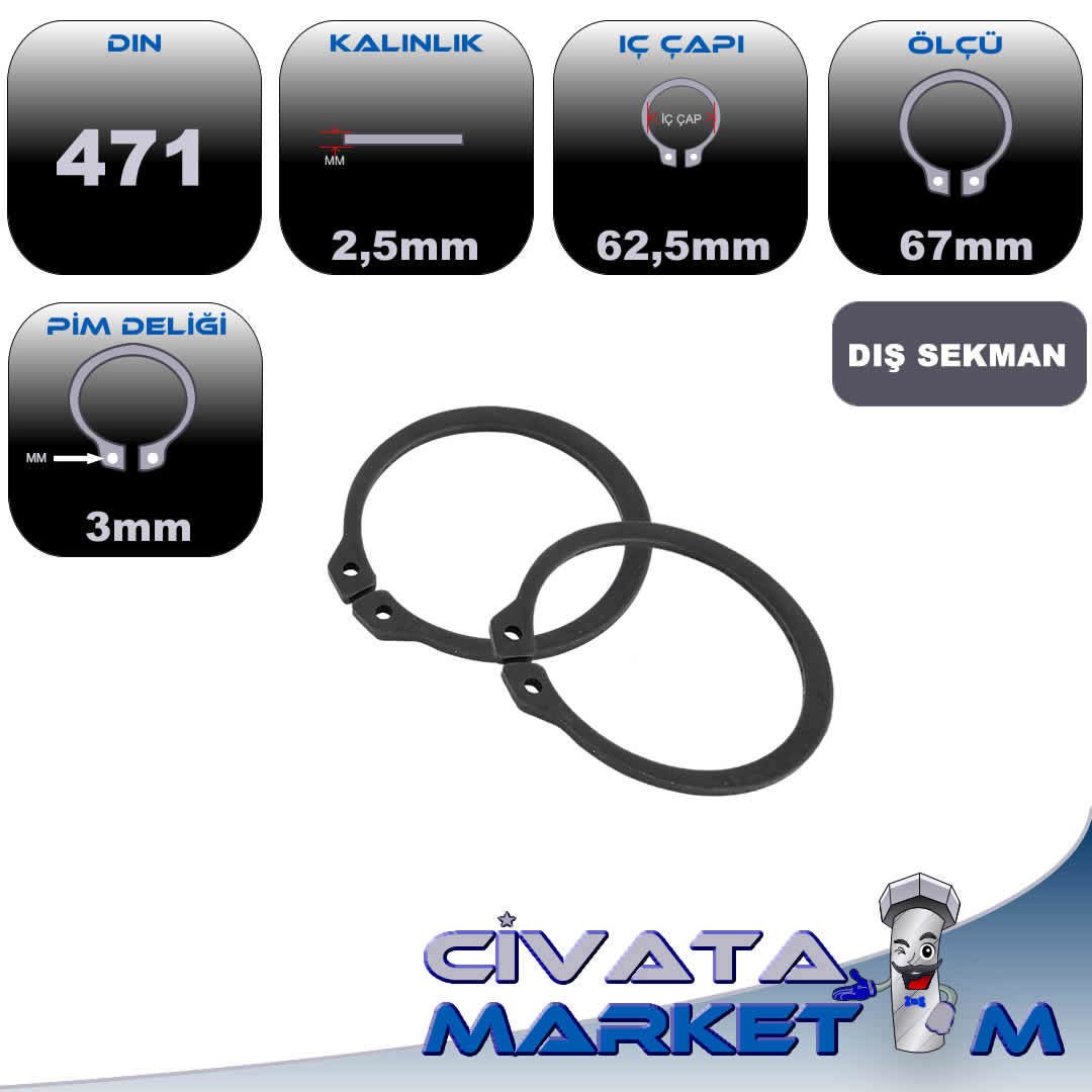 DIN 471 DIŞ SEGMAN 67MM