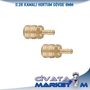 8MM KAPLİN HORTUM GÖVDE (PİRİNÇ)