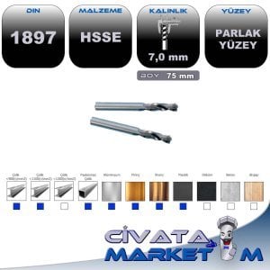 7.0*75 HSS-E PUNTA ÇÜRÜTME MATKABI