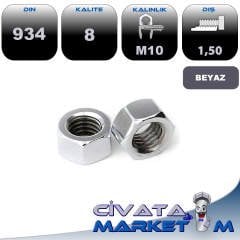 M10 ALTI KÖŞE SOMUN GALV. DIN 934 CL.8
