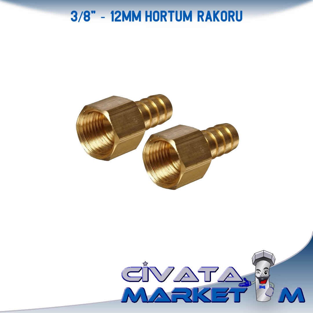 3/8 12MM  DİŞİ HORTUM REKORU (PİRİNÇ)