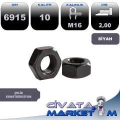 M16 ÇELİK KONTRÜKSİYON SOMUNU HV10 DIN6915