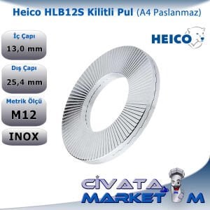 Heico Kilitli Pul HLB-M12 S INOX (Paslanmaz) - Geniş