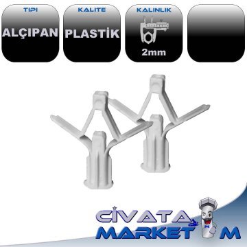 2MM PLASTİK ALÇIPAN DÜBELİ