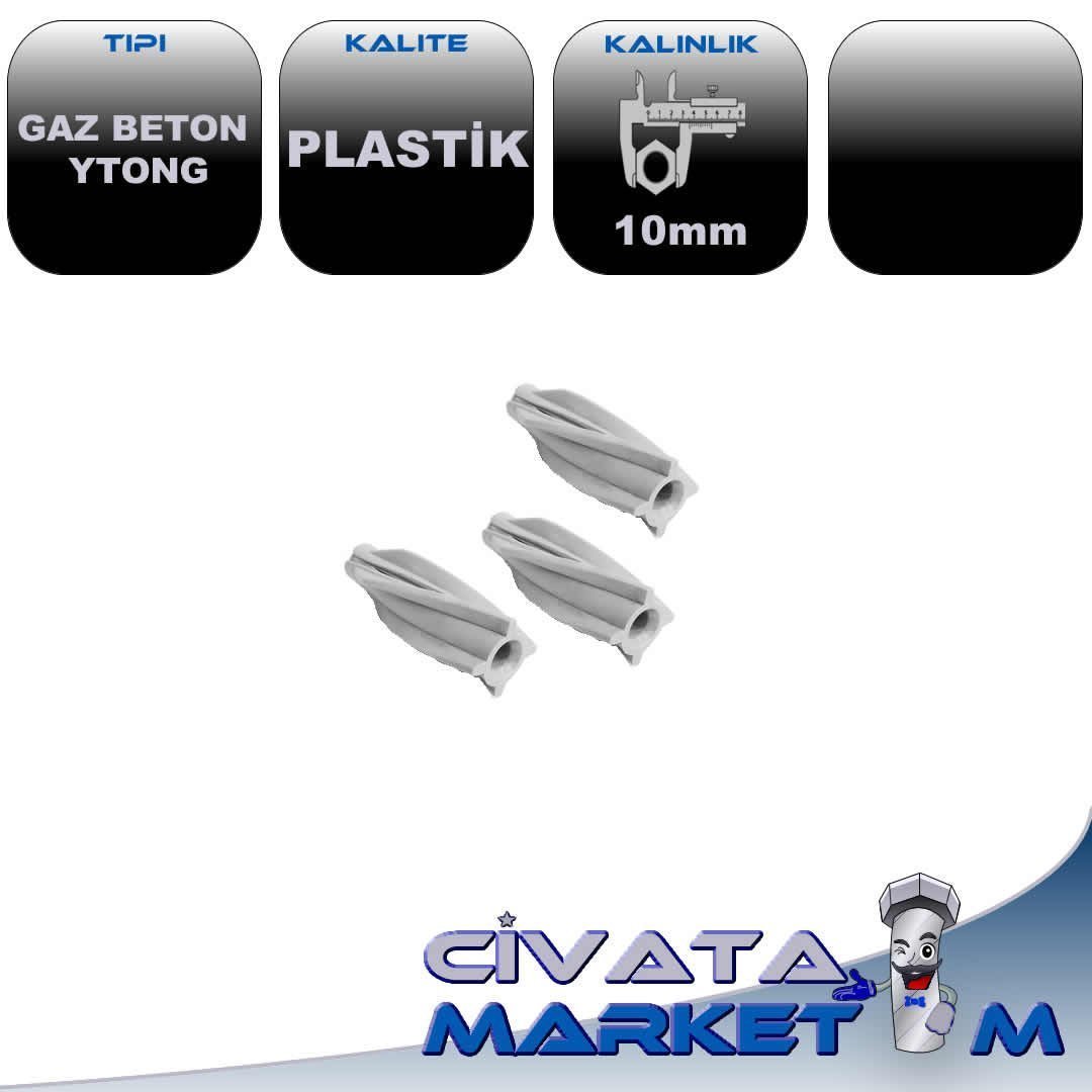 10MM GAZ BETON YTONG DÜBELİ