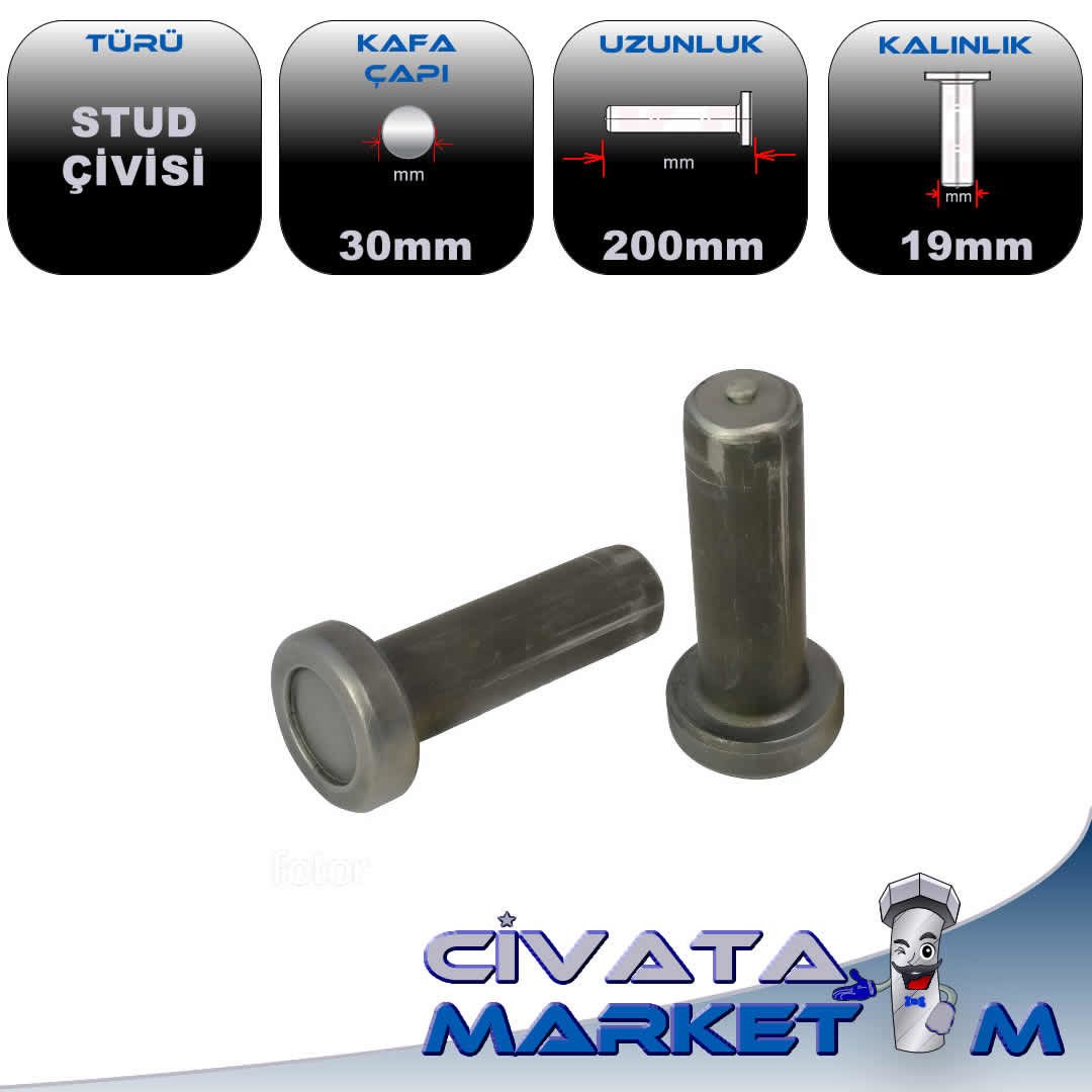 STUD ÇİVİSİ  19x200