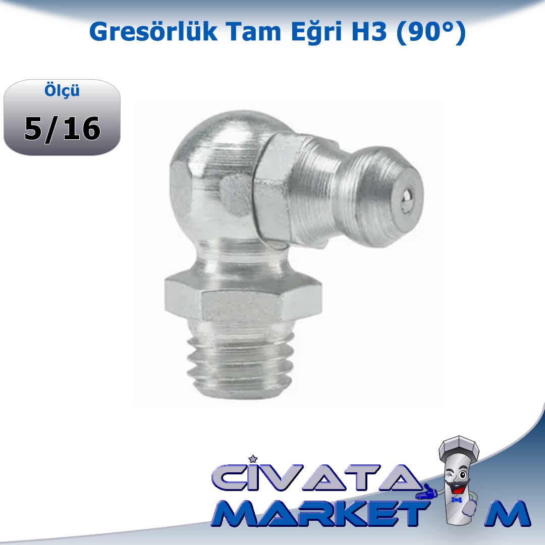 5/16'' GRESÖRLÜK EĞRİ (90°) H3