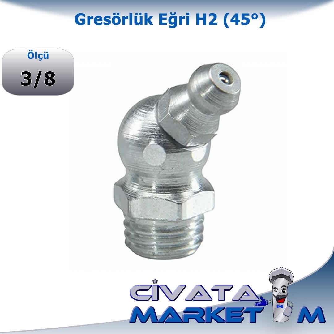 3/8'' GRESÖRLÜK EĞRİ (45°) H2