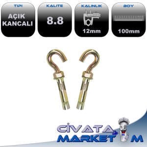 M12 AÇIK KANCALI DÜBEL