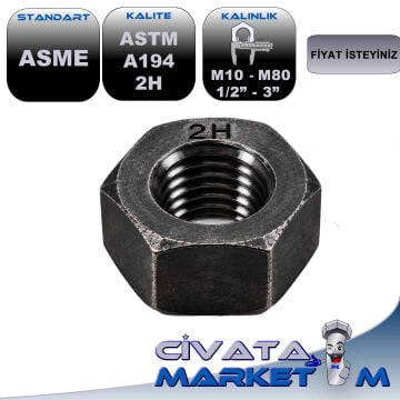 ASTM A194 Grade 2H Somun