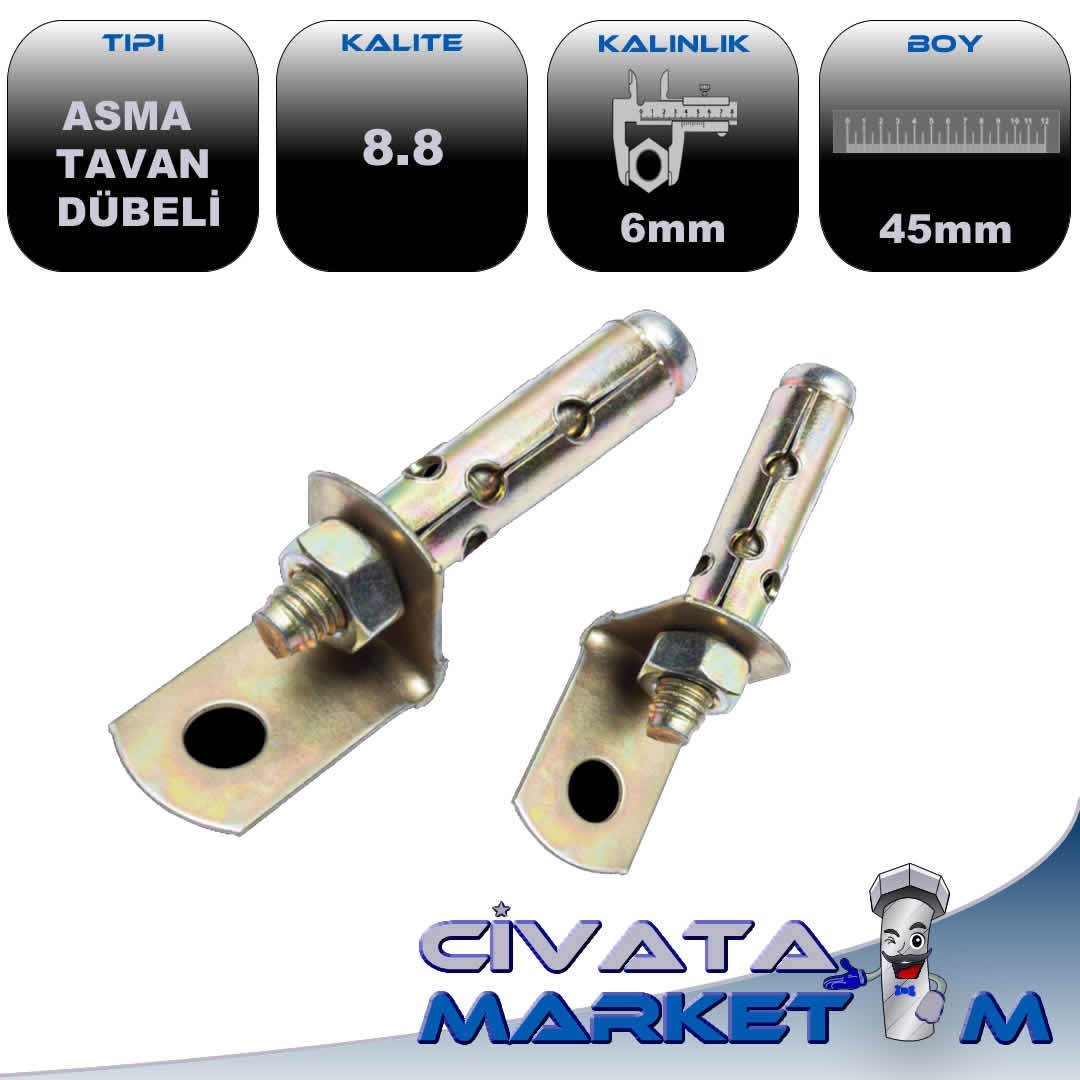 M6*45 ASMA TAVAN DÜBELİ