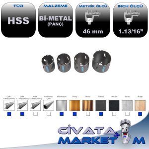 BİMETAL PANÇ    46 mm    1 13/16''
