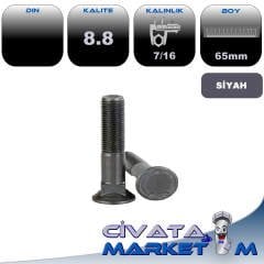 7/16*65 BIÇAK CİVATASI SİYAH 8-8