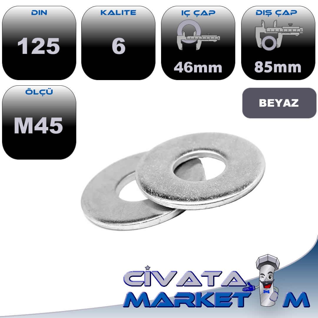 M45 PUL GALV. DIN125